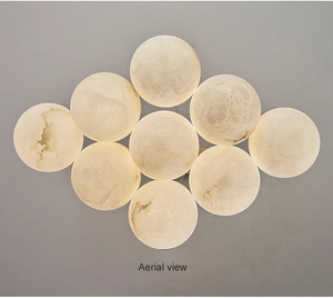 Luminaire suspendu conique en albâtre style américain pour intérieur moderne personnalisé Lustre décoratif pour cuisine îlot de <span class=keywords><strong>foyer</strong></span> et couloir - Product Image 1