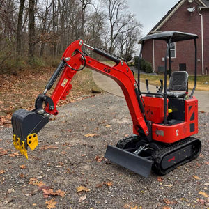 LIVRAISON GRATUITE EPA CE Approuvé ZJ-12 Tout neuf Mini-excavatrice sur chenilles de 1 tonne Moteur à essence Briggs de 15 ch 0,3 h Moteur à essence Open ROPS Pouce hydraulique - Product Image 1