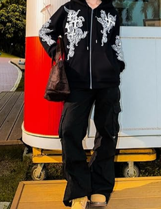 Sudadera con Capucha y Cremallera para Hombre, Logotipo Personalizado de Alta Calidad, 100% Algodón, Corte Regular, para Gimnasio, Ejercicio, Ropa Urbana, Tendencia Principal - Product Image 2