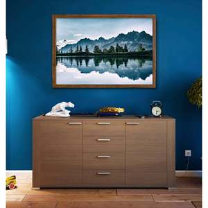 Classical Style Dark Oak Wood Poster <b>Frame</b> 59.4 X 84 cm DIN A1 Engraved Creative <b>Photo</b> <b>Frame</b> <b>for</b> Home <b>Wall</b> Hanging - Product Image 5