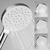 Ensemble de douche mural monocommande Arrow Chrome avec cartouche céramique, pommes de douche pluie et massage doux, système de salle de bain en laiton