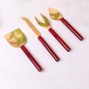 ชุดเครื่องมือหั่นและหั่นชีสสแตนเลสด้ามไม้หนาสองเฉด - Product Image 4