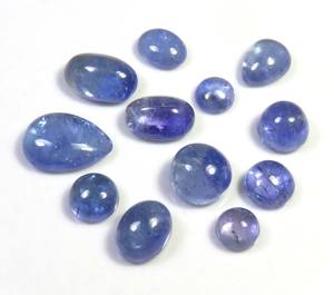 Alta calidad Natural Bio tanzanita 6-13mm suave pulido cabujón 12 Uds 31cts Color Play africano lote al por mayor - Product Image 3