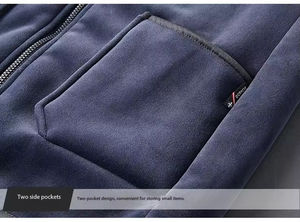 Casual <b>Men's</b> Winter <b>Thermal</b> <b>Vest</b> Double-Sided Fleece Thickened and Warm-keeping Zipper Closure for Autumn Season - Product Image 2