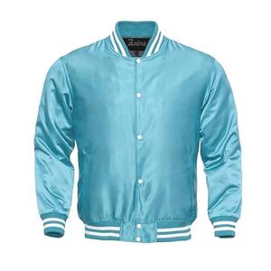 แจ็กเก็ตผ้าซาตินสีชมพูสำหรับผู้ชายเสื้อแจ็กเก็ตผ้าซาตินมีกระเป๋าด้านหน้ามีซิปด้านหน้า - Product Image 3