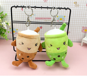Porte-clés en peluche Boba tendance Aika, thé au lait aux bulles, rembourré en coton PP, pendentif pour sac à dos, direct usine - Product Image 5