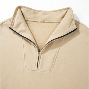 OEM Casual blanco liso bordado sudadera media cremallera polar algodón Sudadera con capucha de gran tamaño señoras Sudadera con capucha para mujer sudadera - Product Image 4