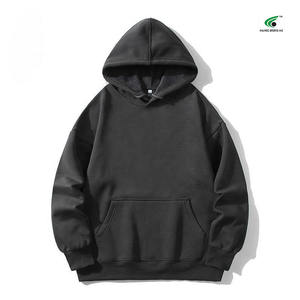 เสื้อฮู้ดกันหนาวสำหรับผู้ชาย, เสื้อสวมหัวผ้าฟลีซผ้าฝ้าย100% โอเวอร์ไซส์วินเทจกำหนดโลโก้270gsm ได้เอง - Product Image 3