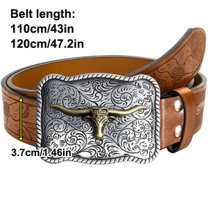 Cinturón de cuero para hombre, Cinturón reversible, cinturón de vestir elegante, hebilla ajustable para regalo de hombre - Product Image 6