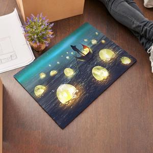 Alfombras con Diseño de Luna Brillante, Alfombra Impresa, Alfombras de Luna, Alfombra de Hombre y Barco, Alfombra Gobelino - Product Image 2