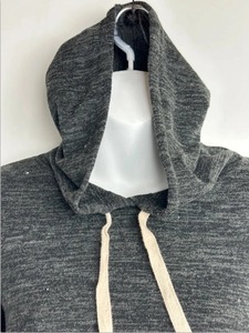 Sudadera con capucha recortada para mujer, suéter para mujer, sudadera de manga larga gris - Product Image 3