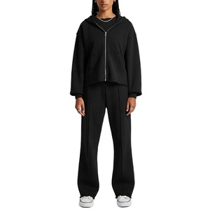 Conjunto de Sudadera con Capucha y Pantalones de Invierno Unisex de Corte Regular, Logotipo Bordado Personalizado, Ropa Urbana, Sudadera de Forro Polar Grueso con Etiqueta y Etiquetas Personalizadas - Product Image 5