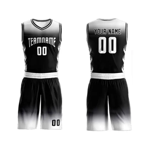 Kit sin mangas de baloncesto personalizado con Jersey y pantalones cortos, sublimado uniforme de equipo, ropa deportiva ODM para hombres, ropa deportiva al por mayor a granel - Product Image 1