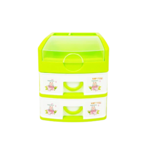 3-Layer Plastic Tabletop Organizer <b>Box</b> Dustproof Flip-Top Sorting Cosmetic Caddy <b>Mini</b> Plastic Medicine Cabinet with Drawers - Product Image 3