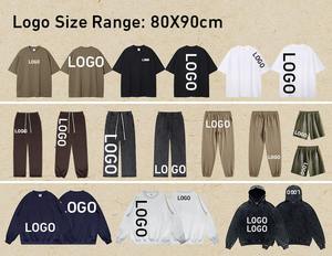 Totalmente personalizado OEM hombre Casual Hip Hop sudadera en blanco cuello redondo felpa hombres Oversize sudadera hombres lavado ácido camiseta - Product Image 5