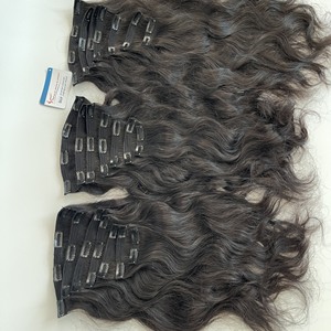 Clip de qualité super dessiné dans les extensions de cheveux humains non transformés 100% Clip invisible Remy dans les extensions de cheveux 100% cheveux humains - Product Image 4