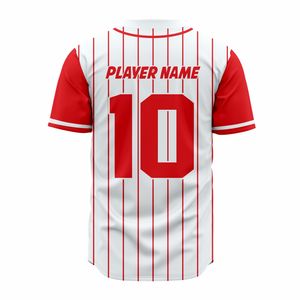 Camiseta de béisbol hecha a medida OEM, diseño cosido transpirable con impresión digital por sublimación, conjunto de estilo deportivo - Product Image 2