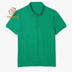 Vente en gros d'usine de polos personnalisés Chemise polo surdimensionnée décontractée de haute qualité en coton avec logo brodé à motif solide - Product Image 6