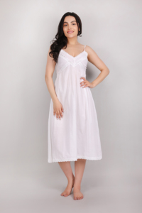 Robe de nuit longue en coton pour femme élégante Séchage rapide Respirant Lisse Toutes saisons Confortable Chemise de nuit Nuisette Fournisseur - Product Image 2