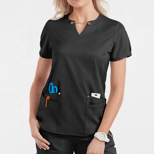 Chemise extensible en spandex unisexe, uniforme chirurgical, haut de blouse d'infirmière - Product Image 3