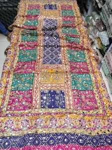 Ssumaira colección serigrafía espejos dupatta tela pura seda Dori bordado y espejos trabajo - Product Image 5