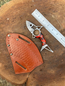 มีดพกสำหรับล่าสัตว์แบบเต็มถังมีดสกินเนอร์ปลอกหนังมีการปรับแต่งตามความต้องการของมนุษย์เทพนิยาย1 - Product Image 4