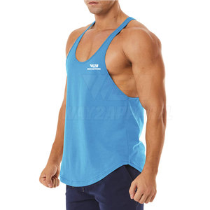 Camiseta sin mangas de gimnasio para hombre, camiseta sin mangas de gimnasio de Color sólido personalizada, camiseta sin mangas de secado rápido al por mayor para hombre, novedad de 2025 - Product Image 3