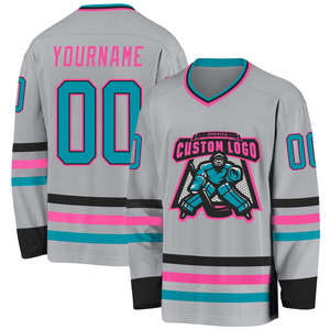 Custom Made Professional Laced Collar Sublimated Hockey Uniform Youth Ice Hockey Jerseys - Product Image 3