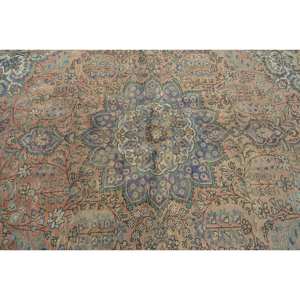 Classique Beige Bleu 5 X 9ft Laine Tapis Vintage Turc Plat Tissage Patchwork Motif pour Salon Décor Nouveau Couloir Type Latex - Product Image 5