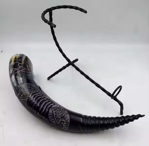 Cuerno de búfalo Natural de calidad, cuerno vikingo para beber, diseño de Animal antiguo tallado, pulido por Artesanías de media luna - Product Image 2