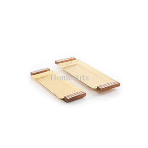 Juego de 2 bandejas cuadradas para servir dátiles, bandeja para postres y aperitivos de Color plateado de la mejor calidad para los más vendidos - Product Image 6