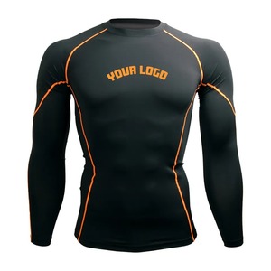Venta al por mayor Camisa de compresión Secado rápido Rash Guard Hombres Fitness Ropa Mma Moda Rash Guard Hombres 3D Rash Guard - Product Image 1