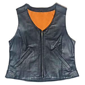 2025 Chaleco de moto transpirable hecho a mano de talla grande personalizado 100 cuero genuino mejor calidad diseño motocicleta Chaleco de cuero de vaca - Product Image 1