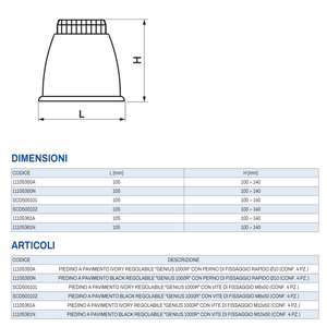 Piedini Regolabili Genius 1000R su Misura per Condizionatori a Pompa di Calore Tecnosystemi - Product Image 2