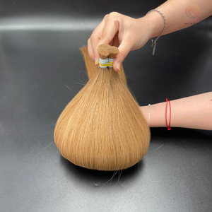 La mejor calidad de cabello humano vietnamita a granel ondulado natural liso #10 Color 65 Cm 100% cabello virgen crudo un donante precio al por mayor - Product Image 4