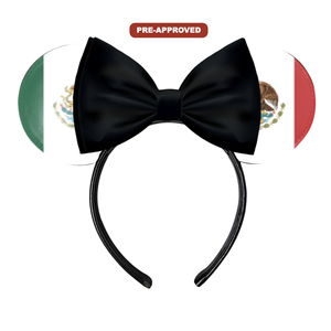 Diadema Personalizada Hecha a Medida con Diseño de Orejas de Ratón y Bandera de México H.E.R. Accesorios - Product Image 1
