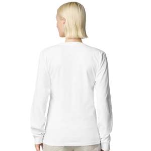 Camiseta Casual de Manga Larga para Mujer, Cuello Redondo, Algodón Suave, Color Sólido, Ajuste Cómodo - Product Image 2