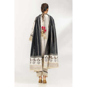 Conjunto de Traje Bordado de 3 Piezas en Viscosa y Seda Cruda para Mujer, Elegante y con Estilo, IPSTD-55330 - Product Image 2