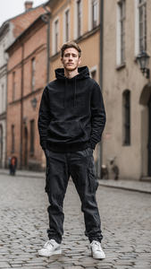 Sweat à capuche d'hiver à épaules tombantes pour homme, streetwear, molleton 500 GSM, sweat à capuche ample pour homme, streetwear oversize pour homme, hauts pour homme - Product Image 6