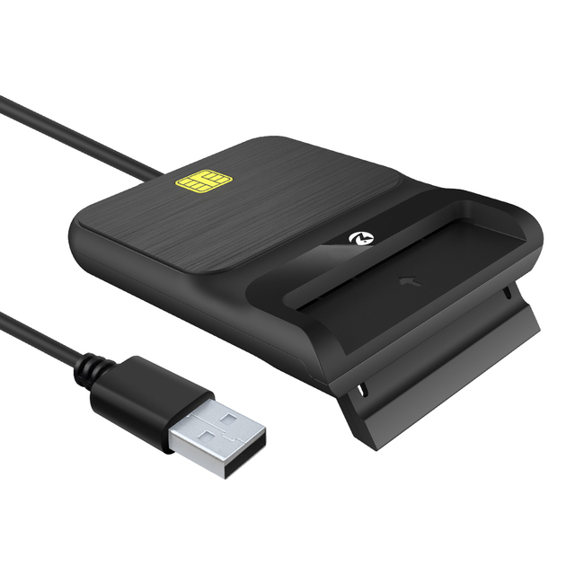2024 ZOWEETEK USB 2.0 Chip Card Reader EMV CAC SIS IC ID & ATM Credit Card Reader for Macbook Desktop Computer & Phone