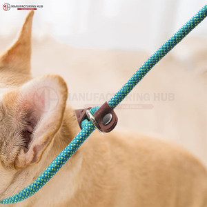 Nouveau collier et laisse pour chien en PU à motif uni, personnalisé, durable, en cuir tressé, vente, sangle en coton durable, fournitures pour animaux de compagnie - Product Image 5