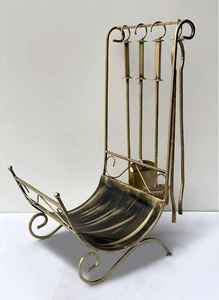 Classic Design <b>Fireplace</b> <b>Tool</b> Set of 4 Piece With Integrated Log Racks Includes 4 <b>Tools</b> Poker Shovel Brush for Indoor & Outdoor - Product Image 6