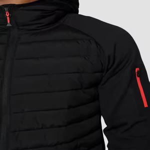 Custom Men's Long Winter Coat Reflective Branding Adjustable Cuffs Fur-Blackout 100 Grams Heat-<b>Sealed</b> Quilting Padded Puffer - Product Image 3