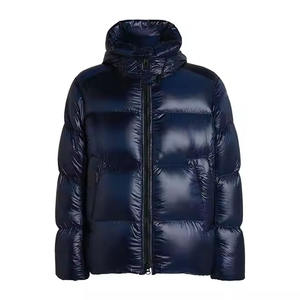 Chaqueta de Plumón Gruesa de Lana para Hombre, Nueva, Más Vendida, con Capucha, Cuello Alto, Exterior de Seda, Transpirable, Relleno de Algodón, Estampado Personalizado - Product Image 2