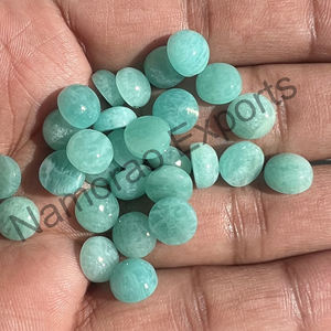 Amazonite ธรรมชาติ12X12มม. กลม Cabochon ทุกขนาดที่มีอยู่แบนกลับเครื่องประดับทำหินอัญมณีหลวม - Product Image 5