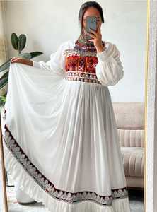 Robe maxi en velours brodée afghane Kuchi pour femmes, élégante, traditionnelle, pour mariage et soirée, robe afghane vintage pour femmes - Product Image 4