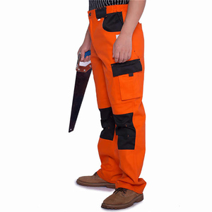 Pantalones de Trabajo de Poliéster Naranja de Alta Visibilidad para Hombre, Certificación CE, Transpirables, con Bolsillos Tipo Cargo, Tipo Uniforme con Detección de Agujas - Product Image 4