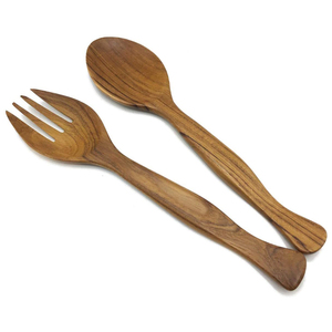 Eco Friendly Good Quality Wooden Dinnerware Forks Spoons Knife Wood Cutlery Set Kitchenware <b>Kitchen</b> Reusable Utensils Set - Product Image 6
