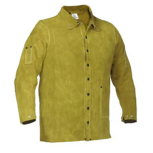 Delantal DE SEGURIDAD DE CUERO dividido de piel de vaca de primera calidad, ropa de soldadura protectora Industrial con protección corporal resistente a chispas de calor - Product Image 4