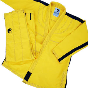 Arts martiaux professionnels portent un uniforme de Jiu Jitsu brésilien jaune Logo de broderie personnalisé et taille BJJ Gi pour les hommes - Product Image 3